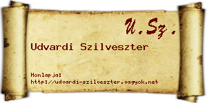 Udvardi Szilveszter névjegykártya